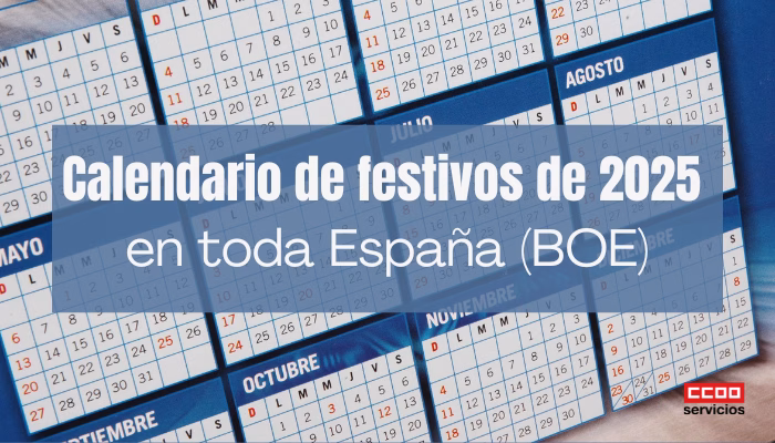 Calendario Laboral 2025. Publicado en el BOE